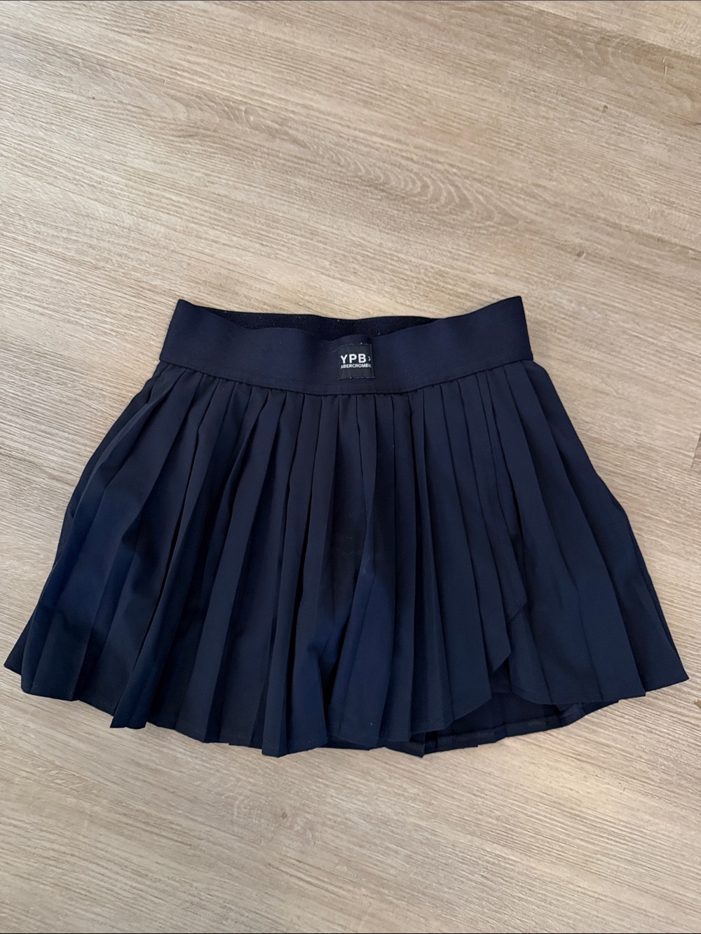 Abercrombie & Fitch Navy Pleated Skater Skirt